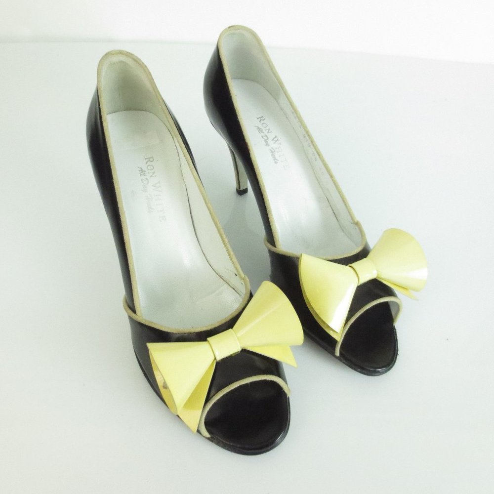 Stunning RON WHITE All Day Heels Bow Shoes